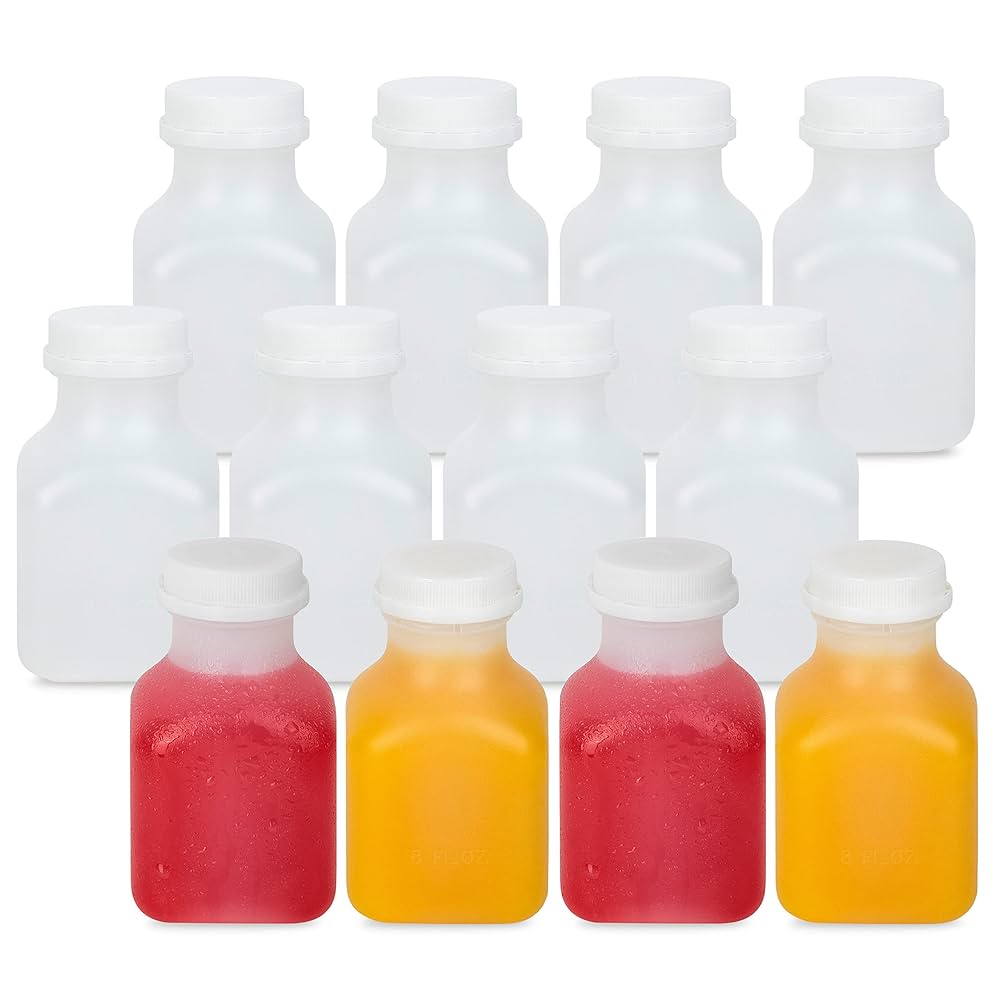 Amazon｜小さなジュースボトル – 12個セット HDPEプラスチック